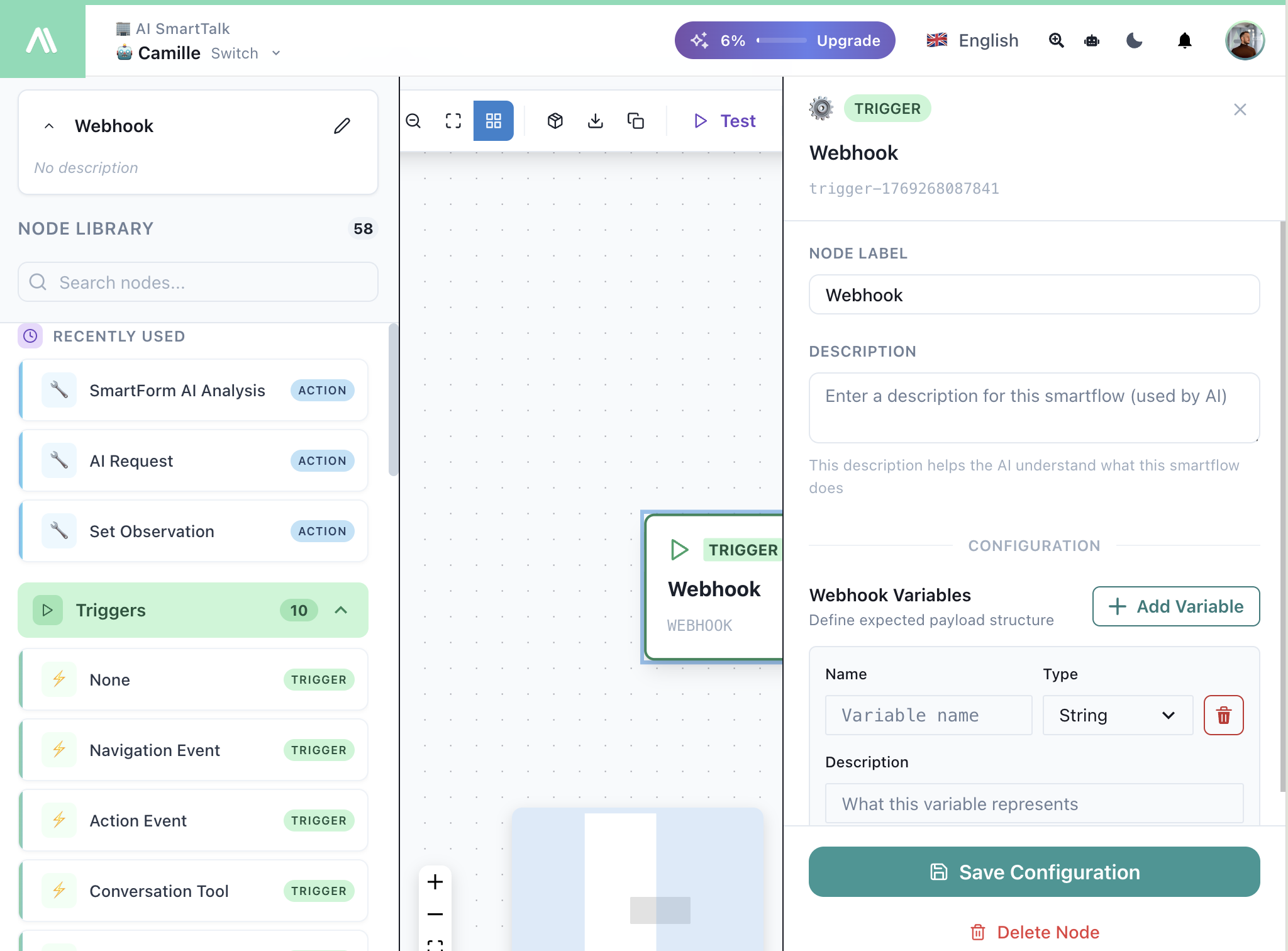 Webhook Trigger Configuration