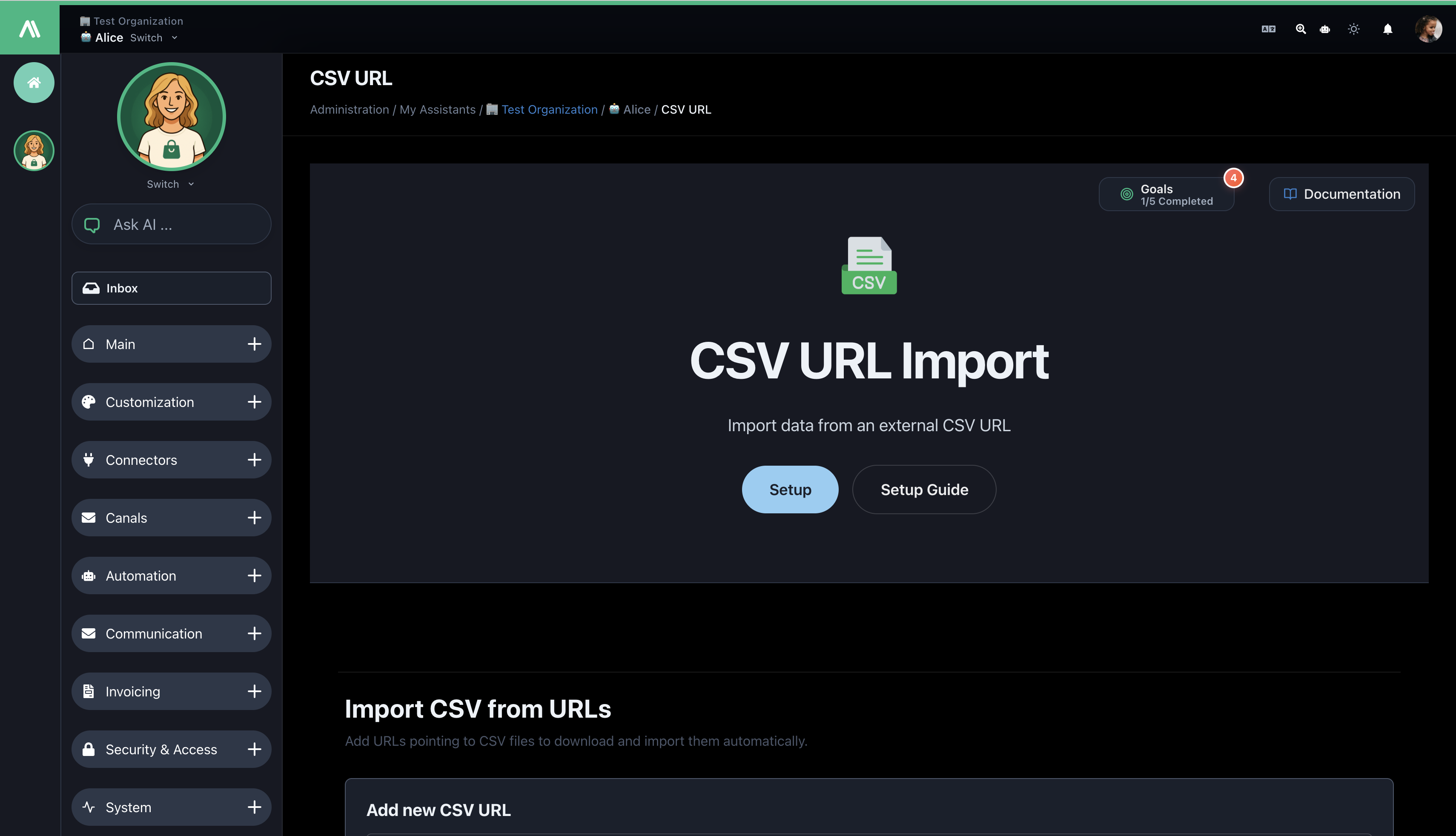 CSV URL Integrace Přehled