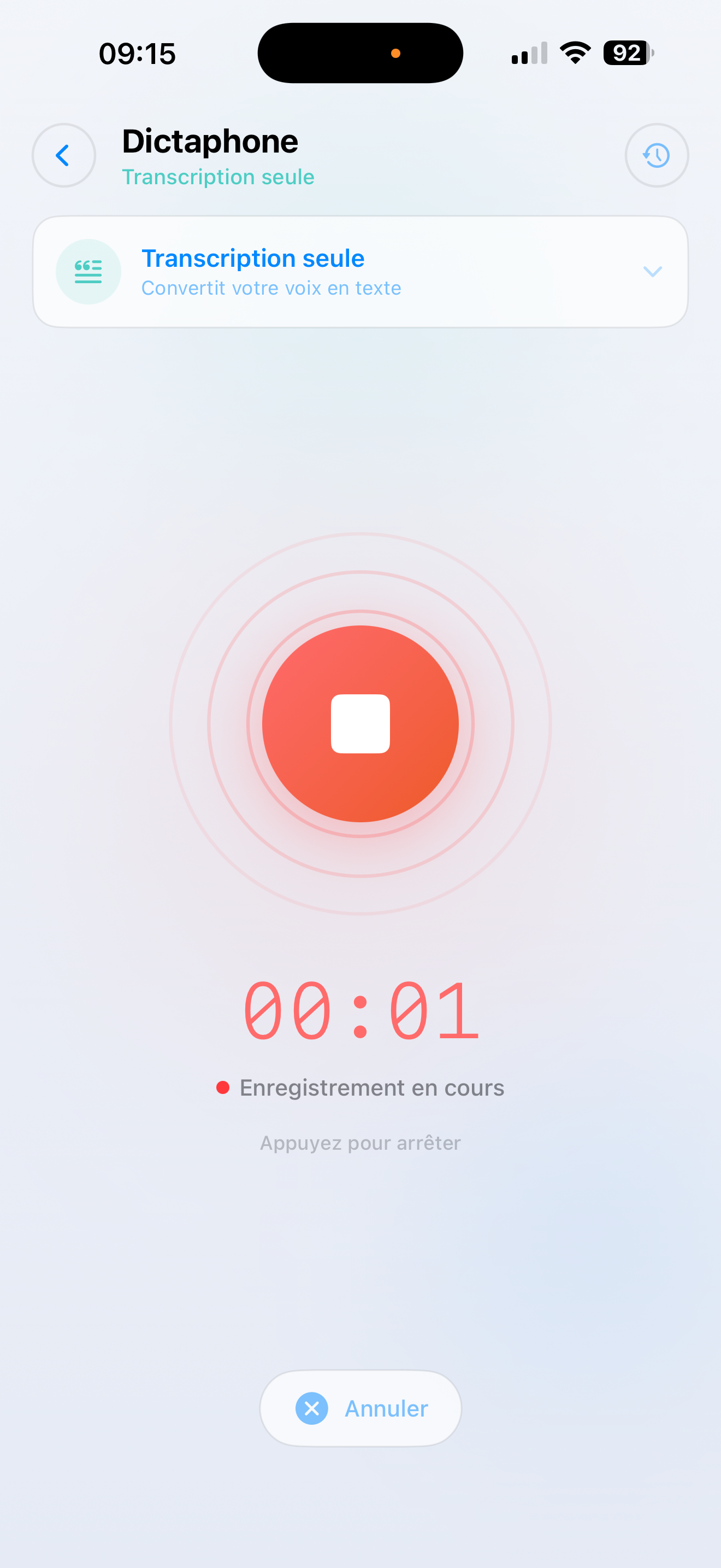 AI SmartTalk iOS diktafon