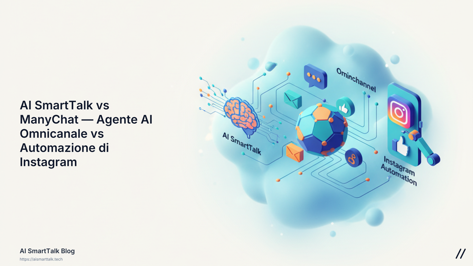 AI SmartTalk vs ManyChat — Agente AI Omnicanale vs Automazione di Instagram