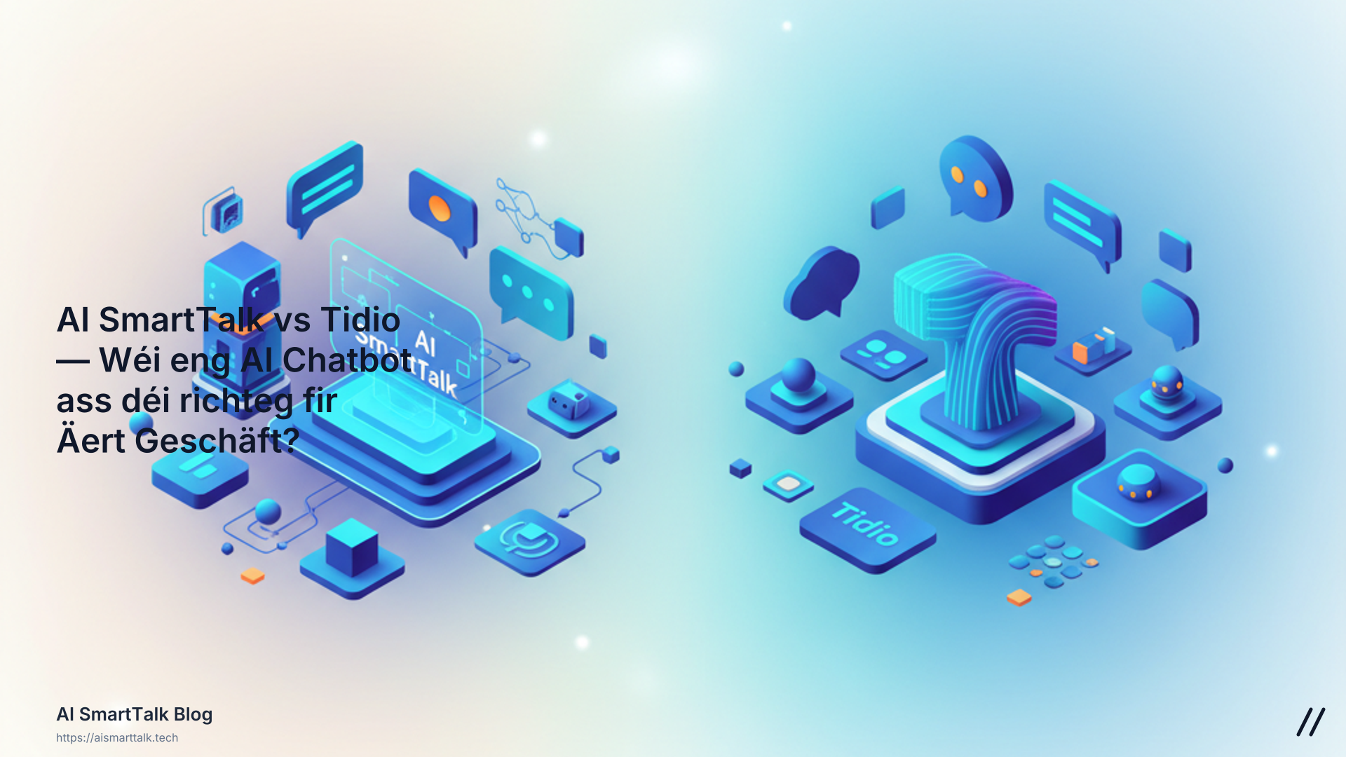 AI SmartTalk vs Tidio — Wéi eng AI Chatbot ass déi richteg fir Äert Geschäft?