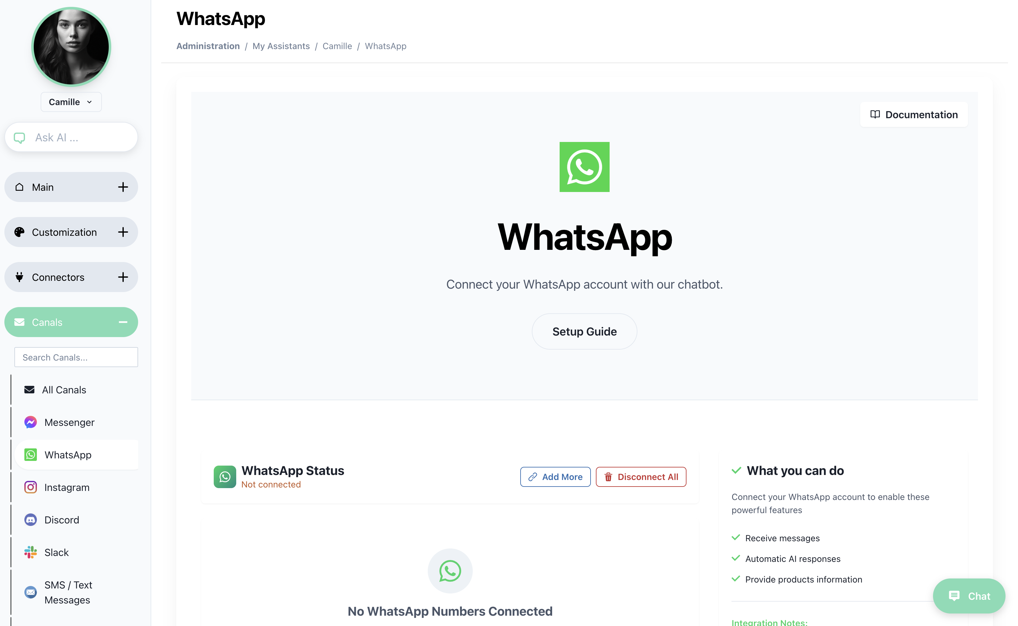 Integração do WhatsApp Business