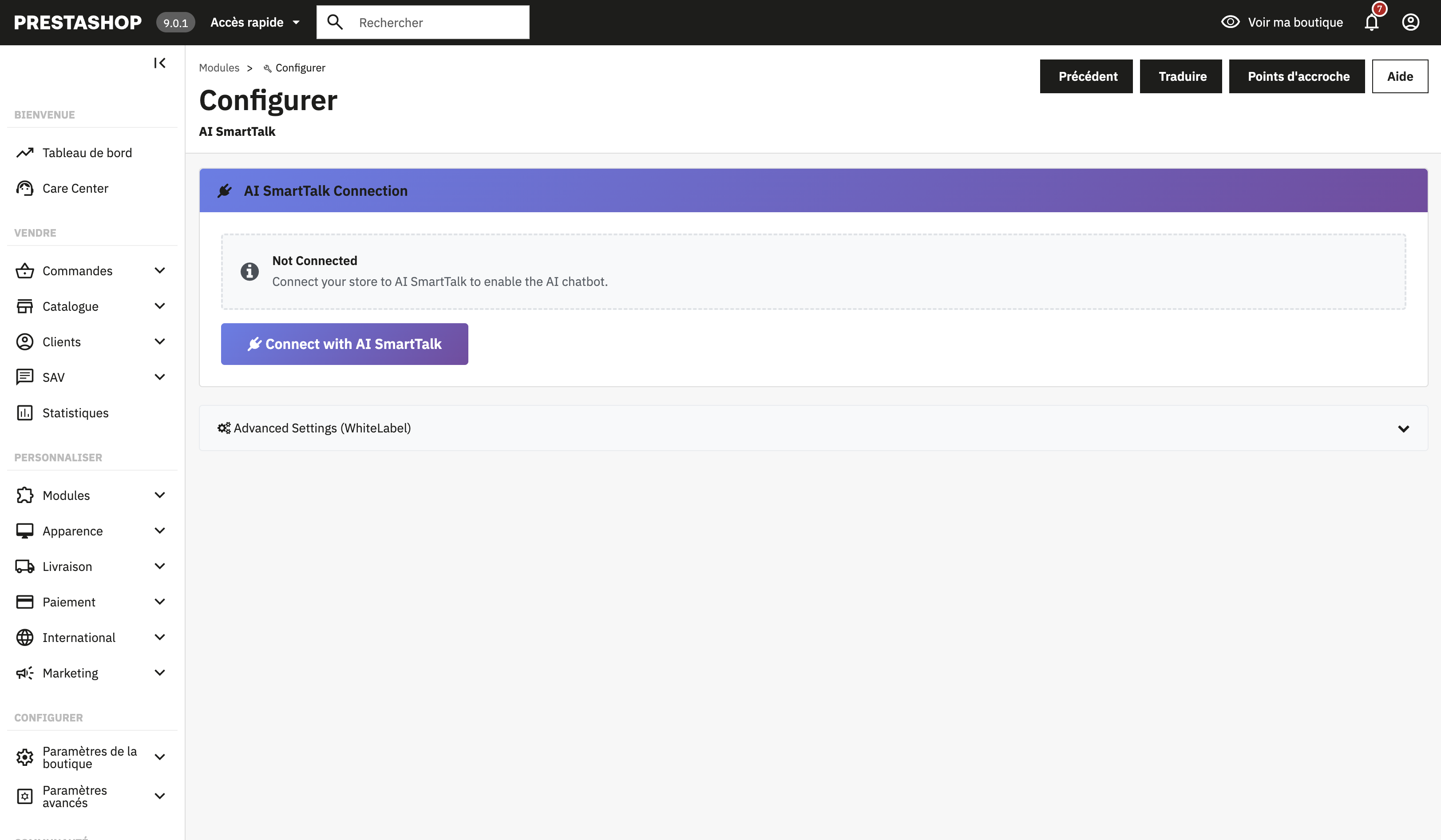 CMS AI SmartTalk Connection